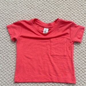 Kate Quinn Coral Short Sleeve Tee with Pocket